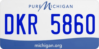 MI license plate DKR5860