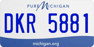 MI license plate DKR5881