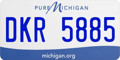 MI license plate DKR5885