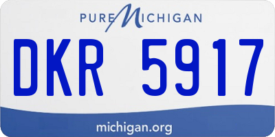 MI license plate DKR5917