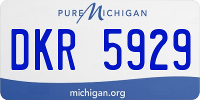 MI license plate DKR5929