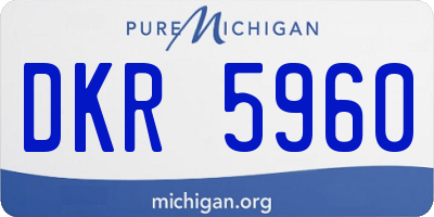 MI license plate DKR5960