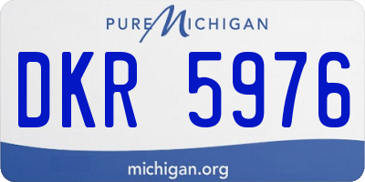 MI license plate DKR5976