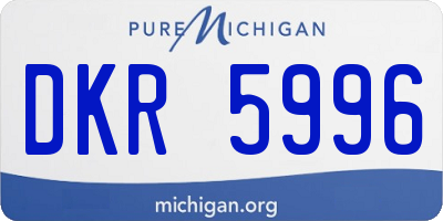 MI license plate DKR5996