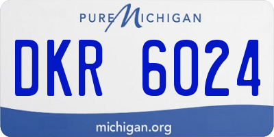 MI license plate DKR6024
