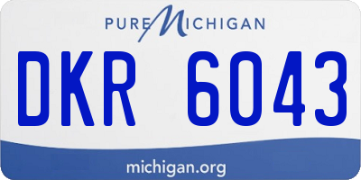 MI license plate DKR6043
