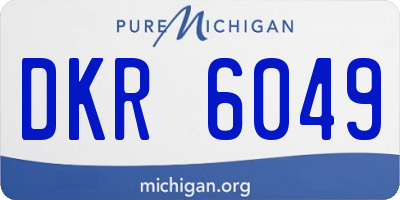 MI license plate DKR6049