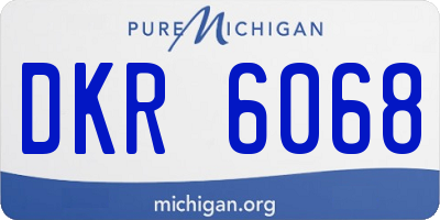 MI license plate DKR6068