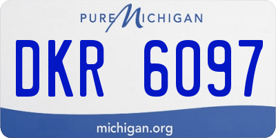 MI license plate DKR6097