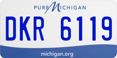 MI license plate DKR6119