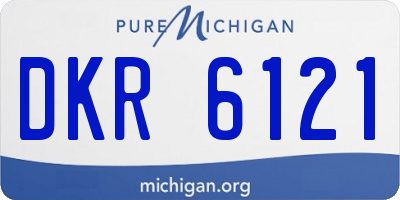 MI license plate DKR6121