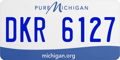 MI license plate DKR6127