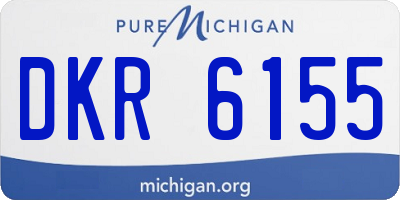 MI license plate DKR6155