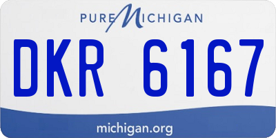 MI license plate DKR6167