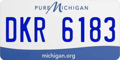 MI license plate DKR6183