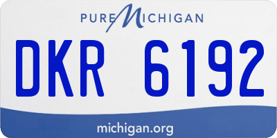MI license plate DKR6192