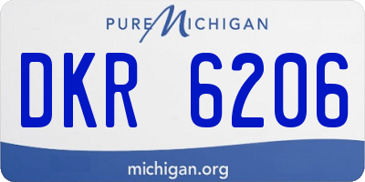MI license plate DKR6206