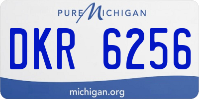 MI license plate DKR6256