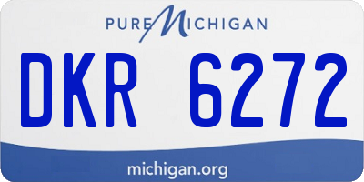 MI license plate DKR6272