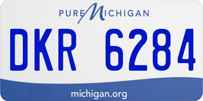MI license plate DKR6284
