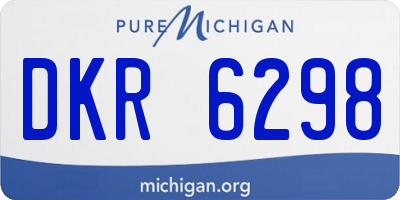 MI license plate DKR6298