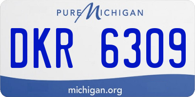 MI license plate DKR6309
