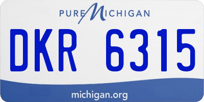 MI license plate DKR6315