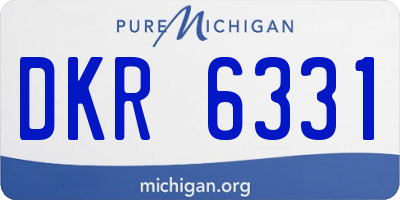 MI license plate DKR6331