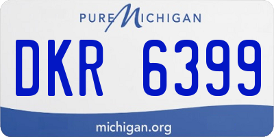 MI license plate DKR6399