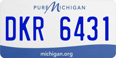 MI license plate DKR6431