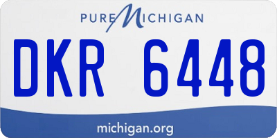 MI license plate DKR6448