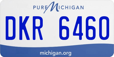 MI license plate DKR6460