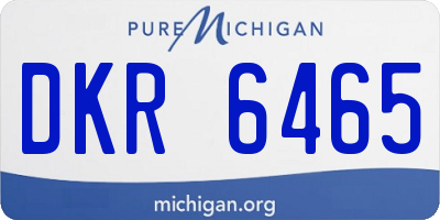 MI license plate DKR6465