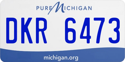 MI license plate DKR6473