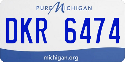 MI license plate DKR6474