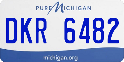 MI license plate DKR6482