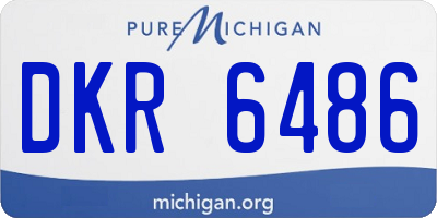 MI license plate DKR6486