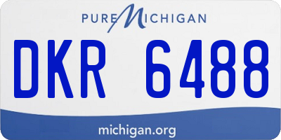 MI license plate DKR6488