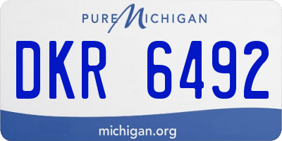 MI license plate DKR6492