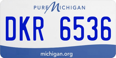 MI license plate DKR6536