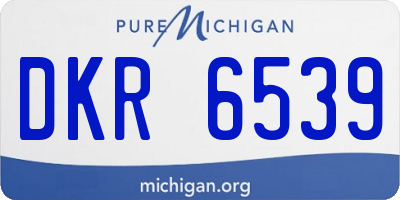 MI license plate DKR6539