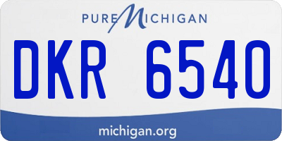 MI license plate DKR6540