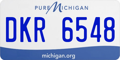 MI license plate DKR6548