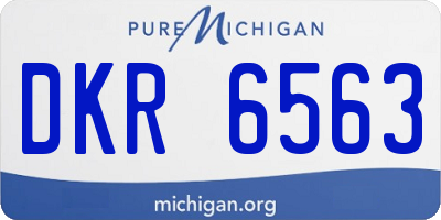 MI license plate DKR6563