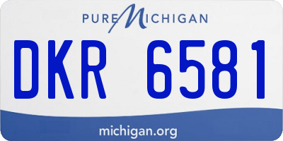 MI license plate DKR6581