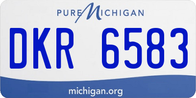 MI license plate DKR6583