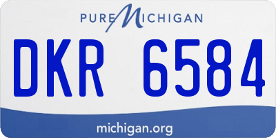 MI license plate DKR6584