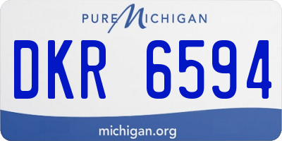 MI license plate DKR6594