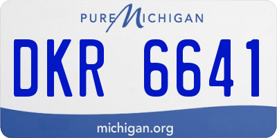 MI license plate DKR6641