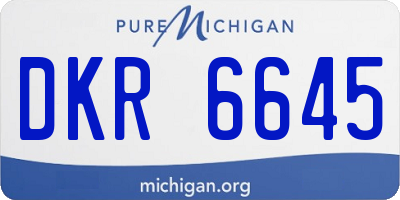 MI license plate DKR6645